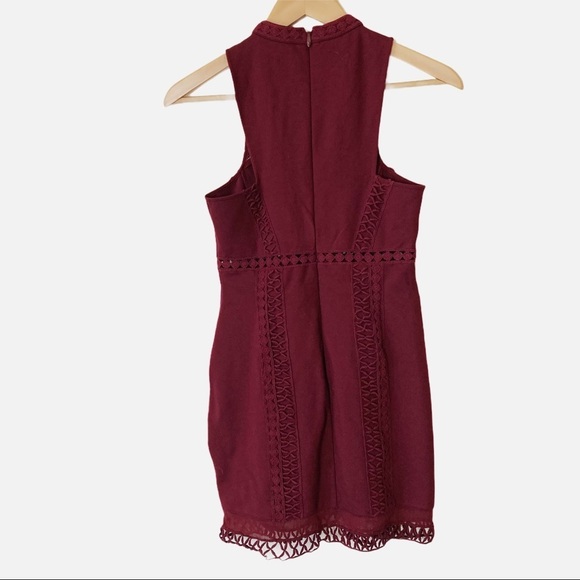 Free People Skyscraper Bodycon Dress Burgundy Size XS - Picture 5 of 10